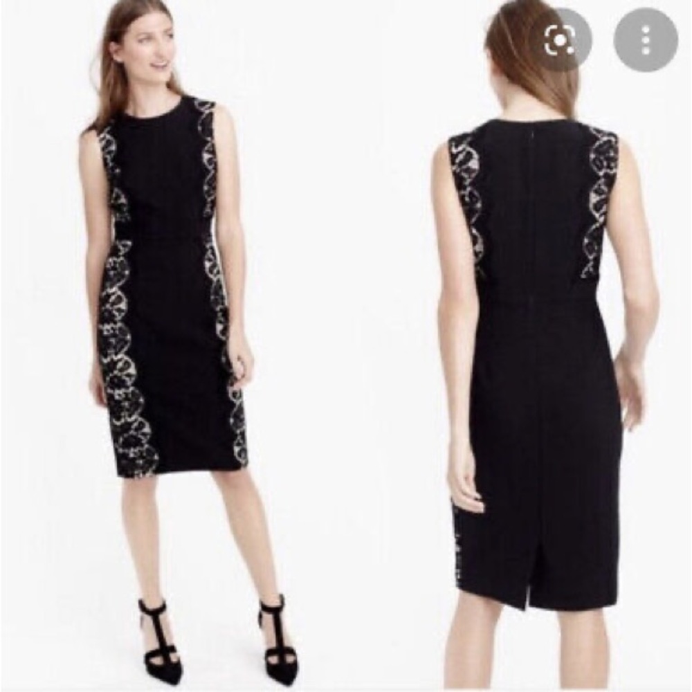 J. Crew Black Lace Dress